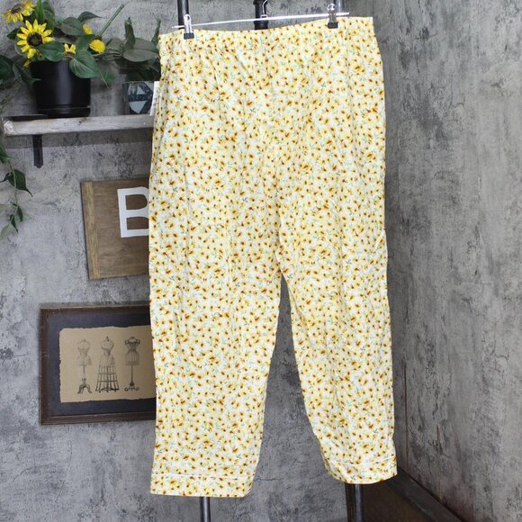 NWT State Of Day Printed Poplin Pajama Pants 100180264MS Cornsilk Yellow 2XL - Picture 3 of 6